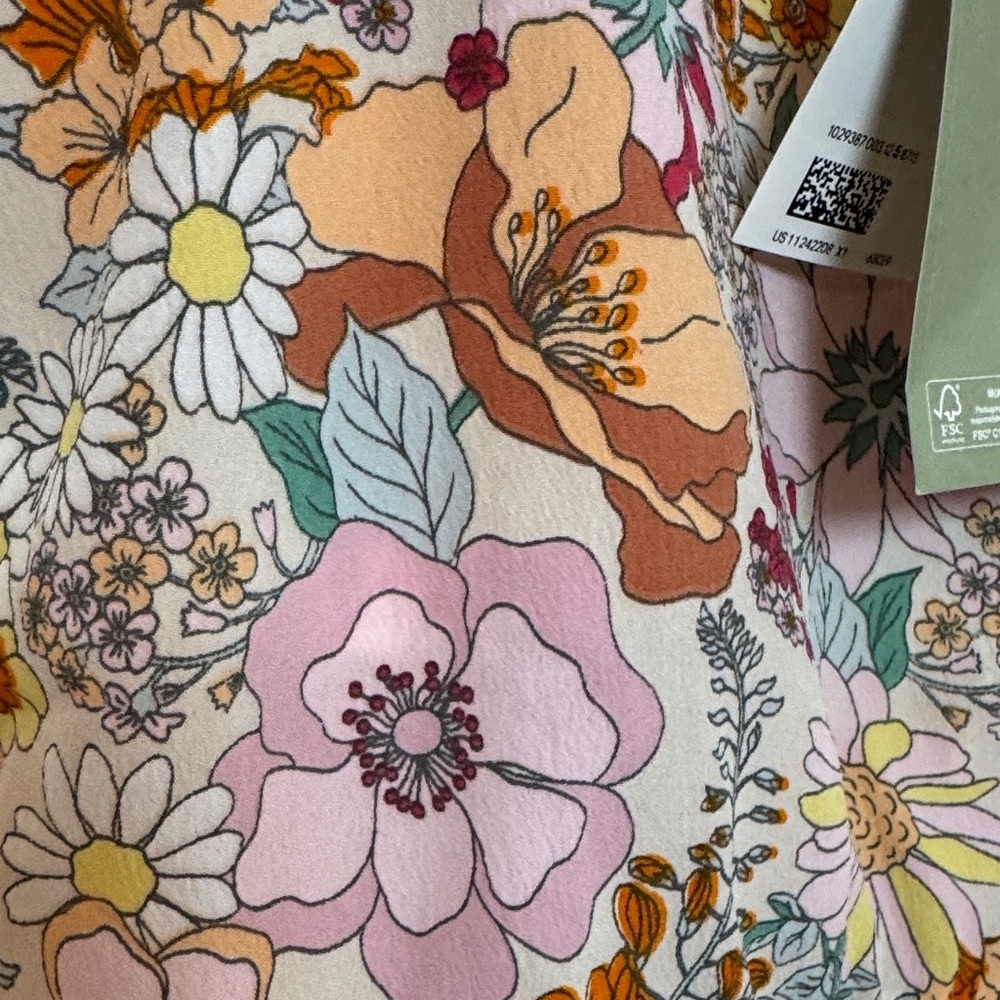 H&M Pink Multi Floral Ruffle-Hem Tank Top - Picture 5 of 6